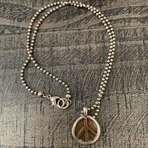 Lucky brand peace necklace